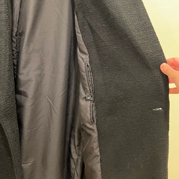 ASOS / MONKI BLACK BOUCLE DOUBLE BREASTED COAT - Picture 5 of 10